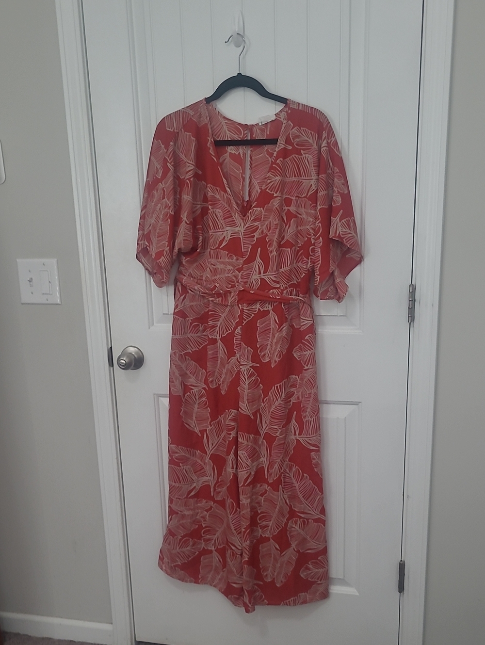 Sienna Sky Red Tropical Print Jumpsuit